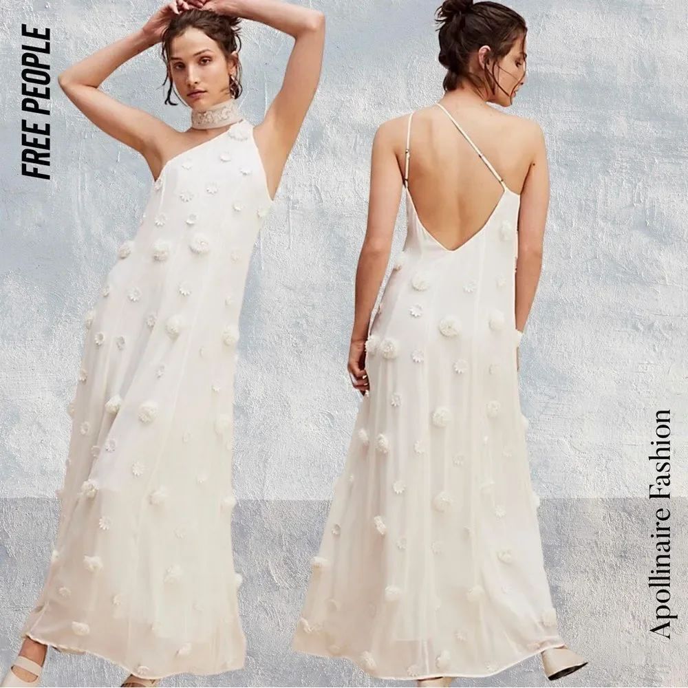 FREE PEOPLE BLOSSOM BLISS MAXI DRESS IN SNOW WHITE NWT SIZE 8 & 10